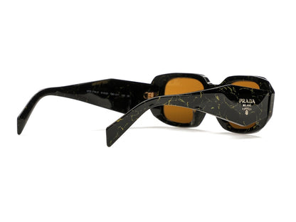 Prada Sunglasses PR 17WSF Black/Yellow Marble/Dark Brown (PR17WSF-19D01T-51)