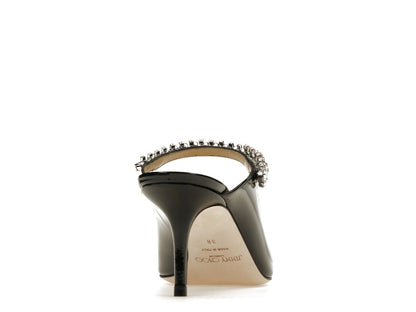 Jimmy Choo Bing 65mm Heeled Mule Black Patent Leather