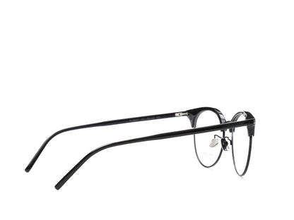 Saint Laurent Round-Frame Acetate Optical Frames Black Black Transparent (SL233F-30002729-001)