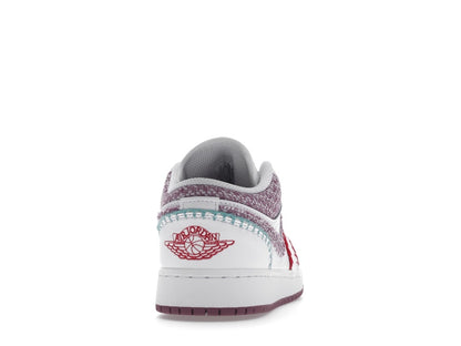 Jordan 1 Low White Light Bordeaux (GS)