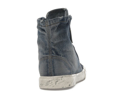 Balenciaga Paris High Top Blue Destroyed Denim