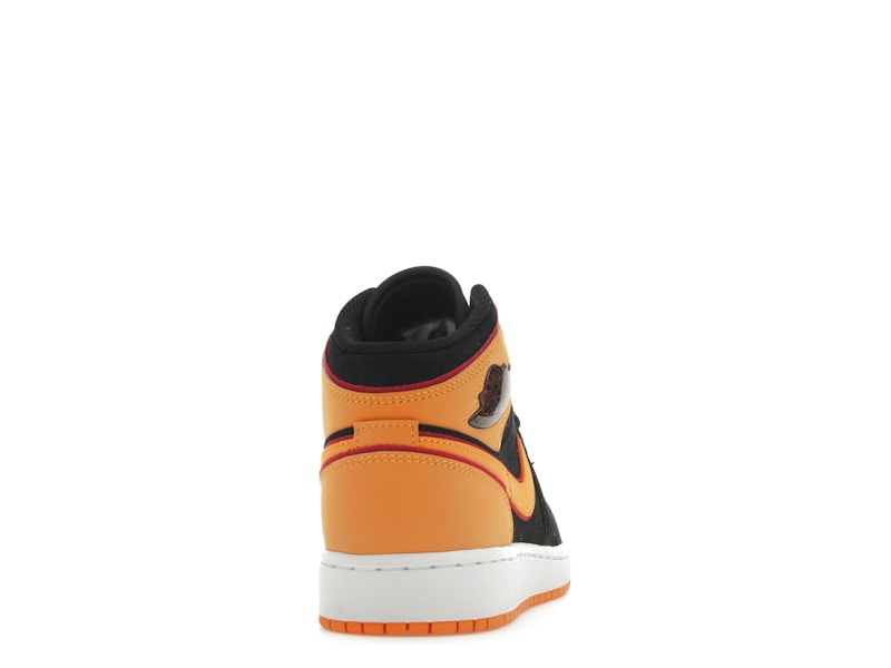 Jordan 1 Mid SE Black Vivid Orange (GS)