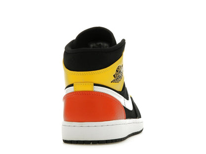 Jordan 1 Mid Black Amarillo Orange
