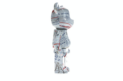 Bearbrick Jean-Michel Basquiat 2 100% & 400% Set White