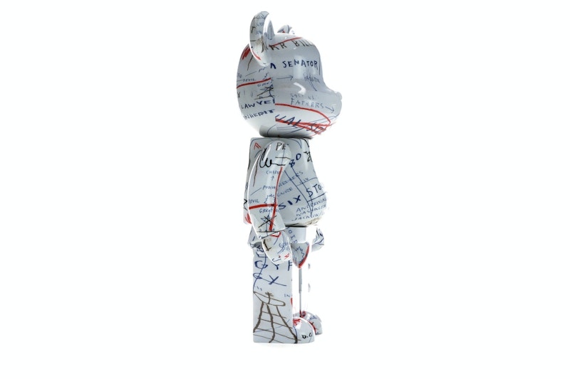 Bearbrick Jean-Michel Basquiat 2 100% & 400% Set White