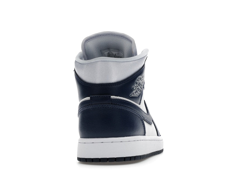 Jordan 1 Mid Football Grey White Midnight Navy (Women's)
