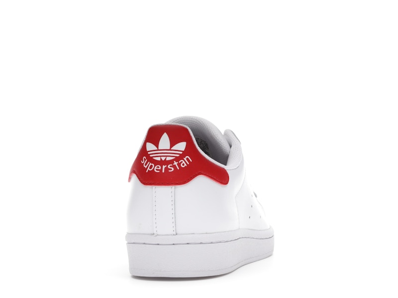 adidas Superstan White Scarlet