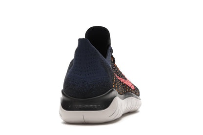 Nike Free RN Flyknit 2018 Black Flash Crimson Orange Peel