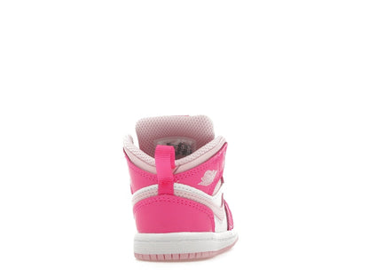 Jordan 1 Mid White Fierce Pink (TD)