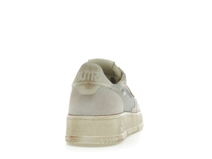 Autry Medalist Leather Low Grey White Super Vintage