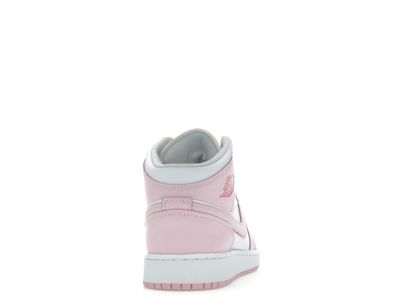 Jordan 1 Mid Pink Foam Fire Red (GS)