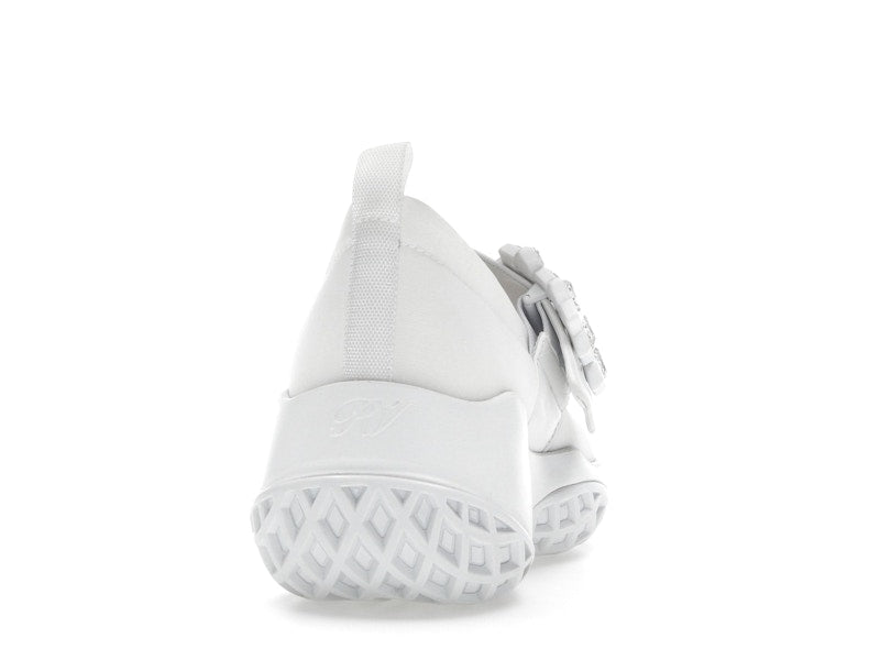 Roger Vivier Viv' Run Babies White Crystal Buckle (Women's)