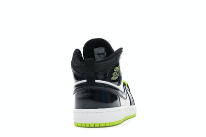 Jordan 1 Mid Black Cyber Mystic Green (PS)