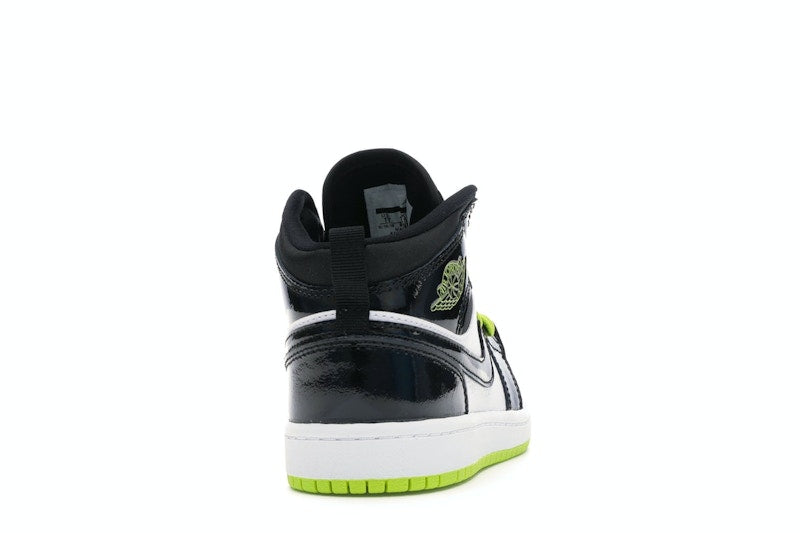 Jordan 1 Mid Black Cyber Mystic Green (PS)