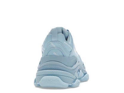 Balenciaga All Over Logo Triple S Blue Grey (Women's)