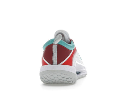 Nike Court Zoom NXT HC White Light Silver Habanero Red Washed Teal (Women's)