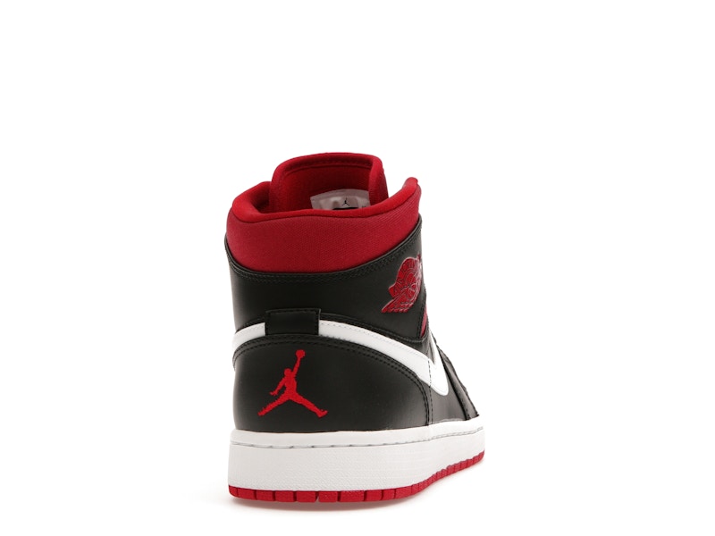Jordan 1 Mid Black Gym Red White