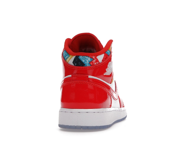 Jordan 1 Mid Barcelona Sweater Red Patent (GS)
