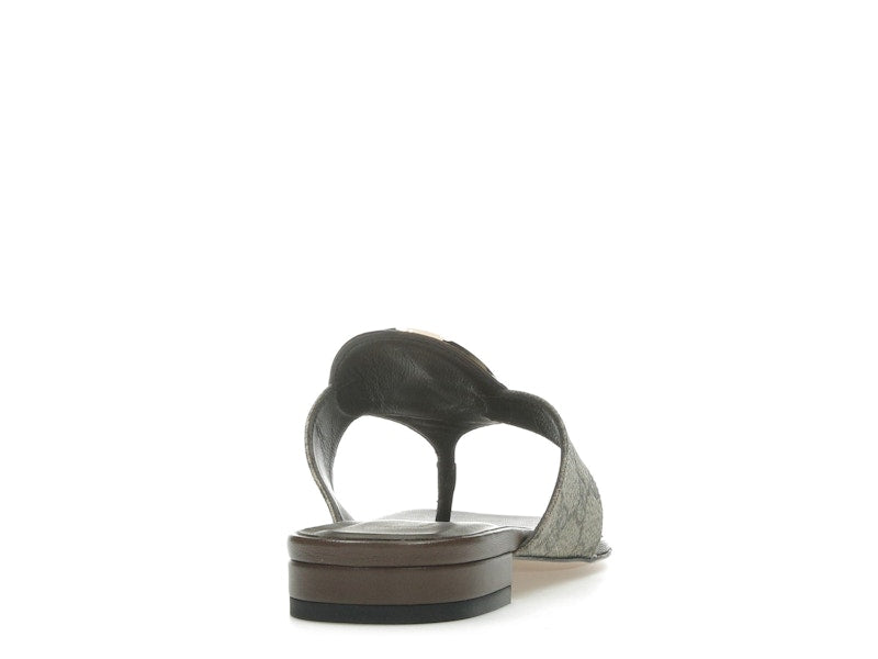 Gucci Blondie Thong Canvas Sandals Ebony (Women's)