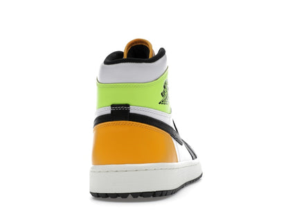 Jordan 1 Retro High Golf White University Gold Volt Black