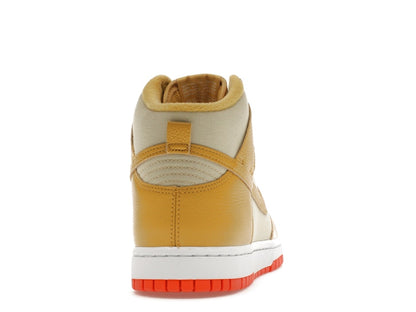 Nike Dunk High Wheat Gold Safety Orange