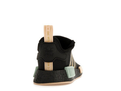 adidas NMD R1 Black Gold Metallic Halo Amber (Women's)