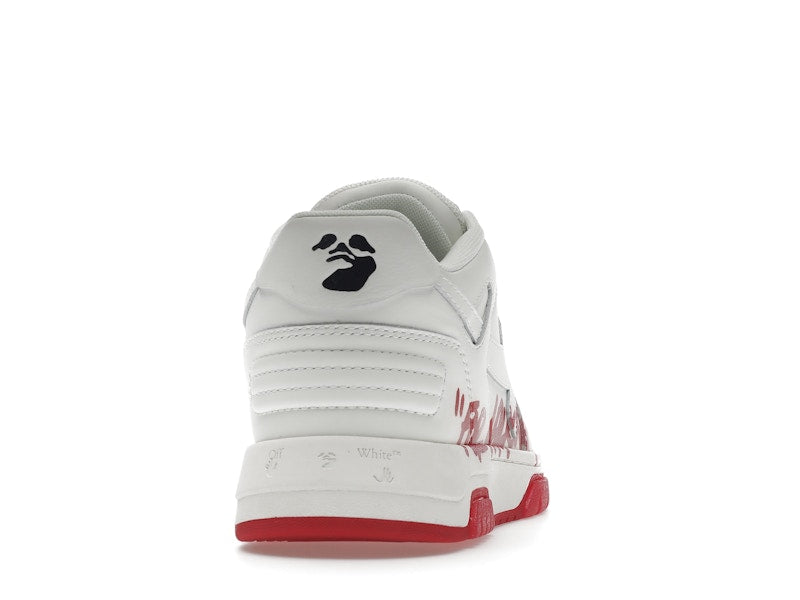 OFF-WHITE Out Of Office "OOO" Low Tops For Walking White White Red SS22