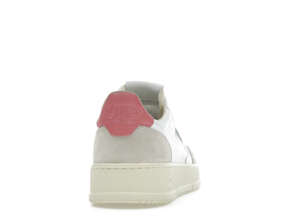 Autry Medalist Leather Low White Tearose Beige (Women's)