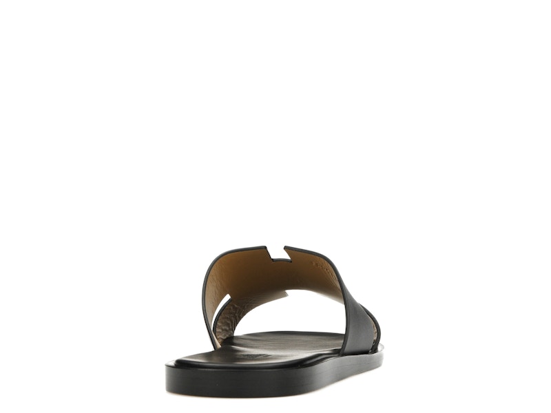Hermes Izmir Sandal Noir Smooth Calfskin Leather