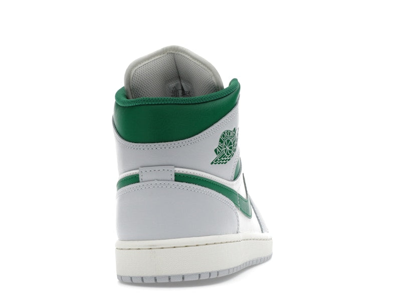Jordan 1 Mid White Pure Platinum Pine Green