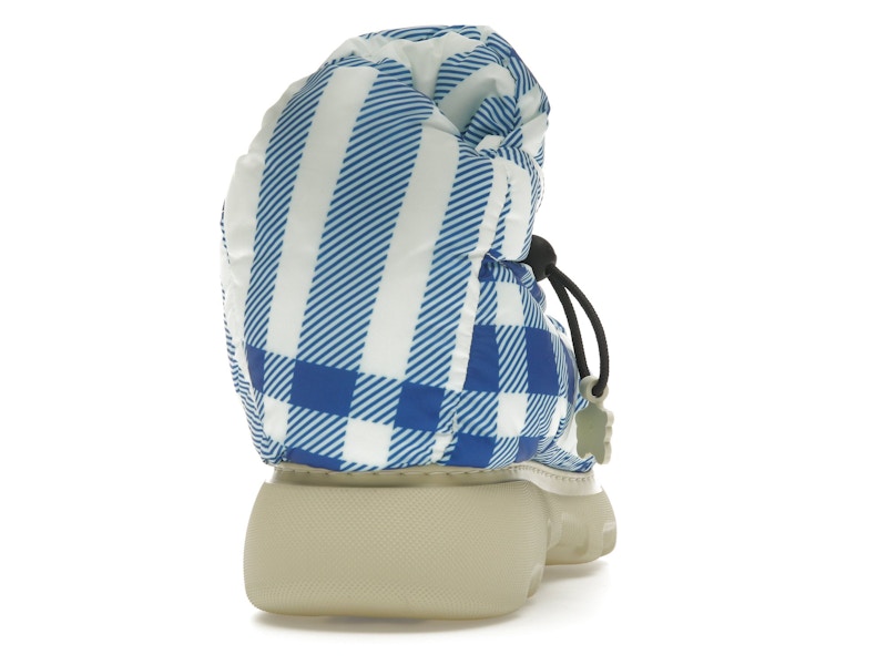Burberry Check Pillow Boots Blue White