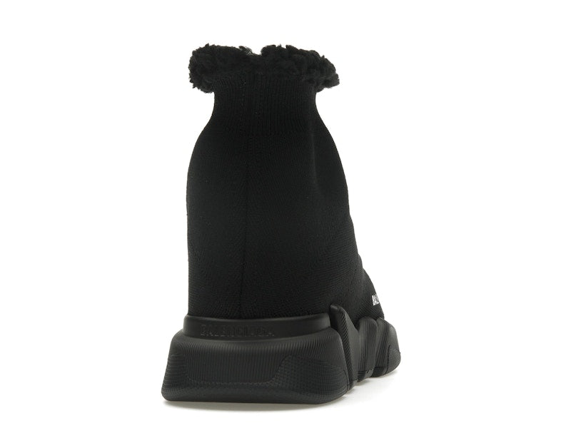Balenciaga Speed 2.0 Recycled Fake Fur Black (Women's)