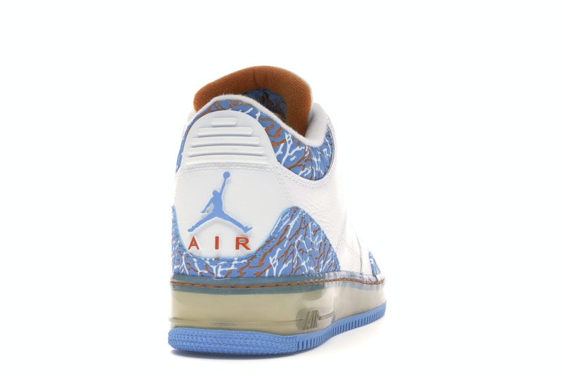 Jordan AJF 3 White University Blue Sunset