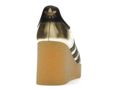 adidas x Gucci Gazelle Wedge Gold Metallic Black (Women's)
