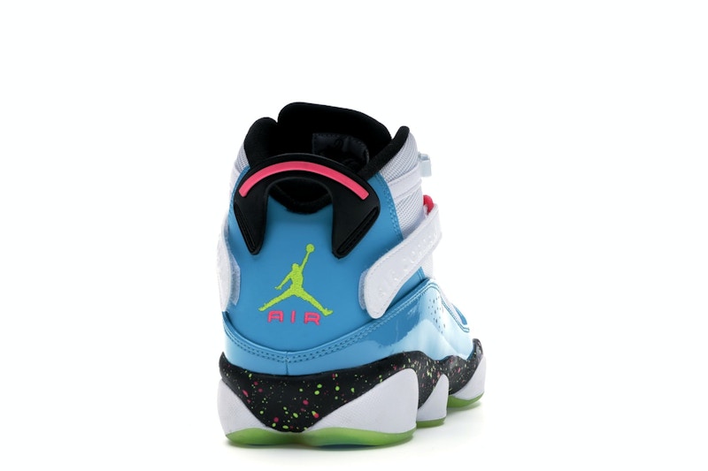 Jordan 6 Rings White Light Blue Fury Cyber