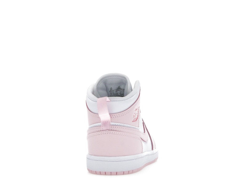 Jordan 1 Mid Pink Foam Fire Red White (PS)