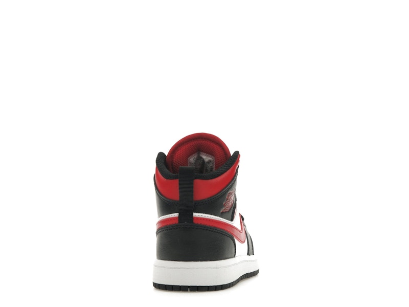 Jordan 1 Mid Black Fire Red (PS)