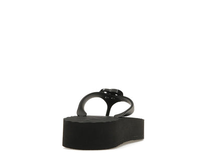 Gucci Chevron Thong Sandal Black Rubber
