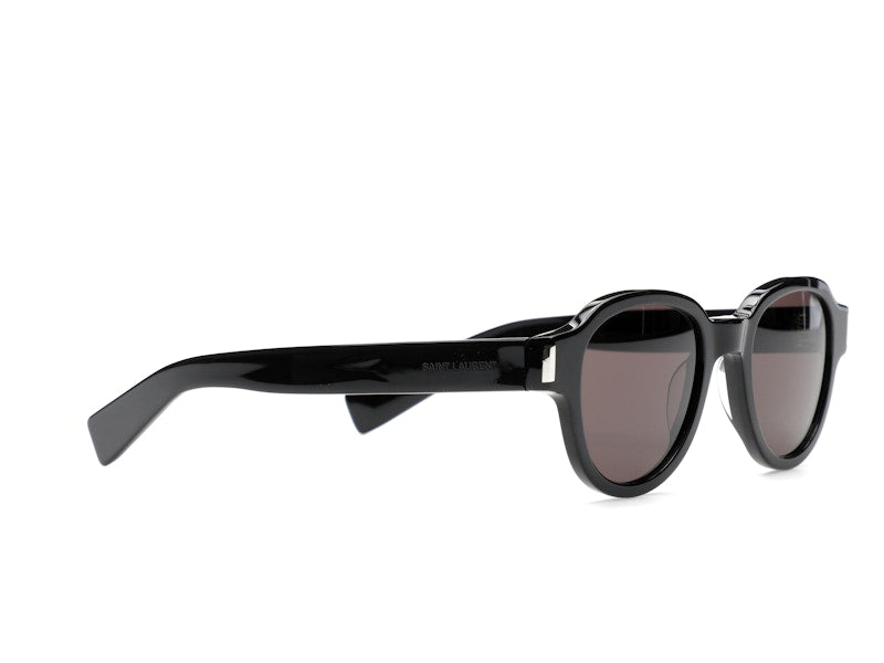 Saint Laurent Round-Frame Acetate Sunglasses Black/Black/Black (SL546-30013743-001)