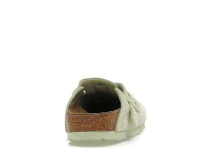 Birkenstock Boston Suede Faded Lime