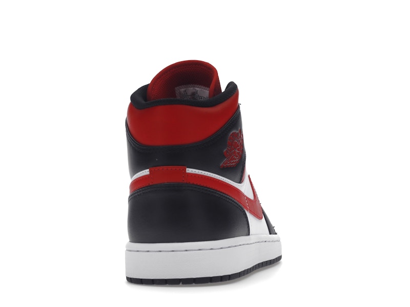 Jordan 1 Mid White Black Red (2022)