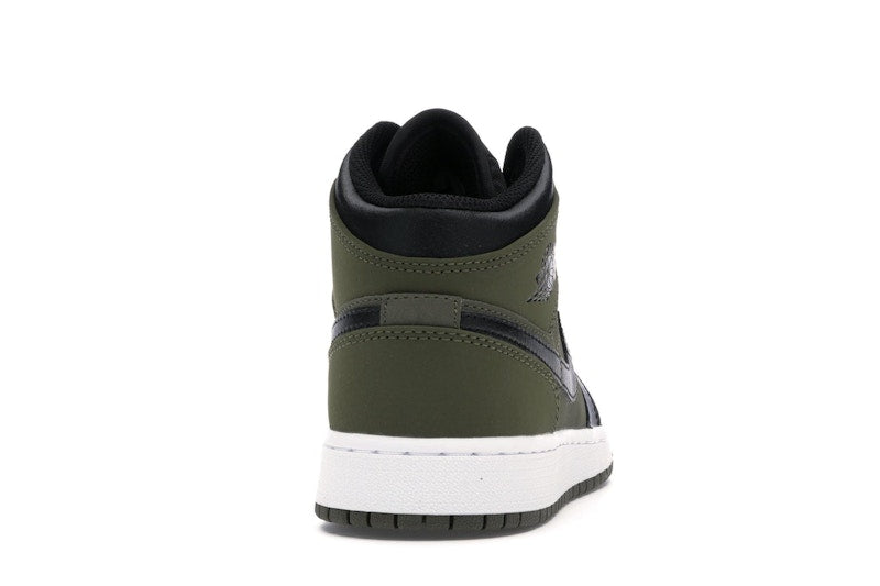 Jordan 1 Mid Olive Canvas Black (GS)