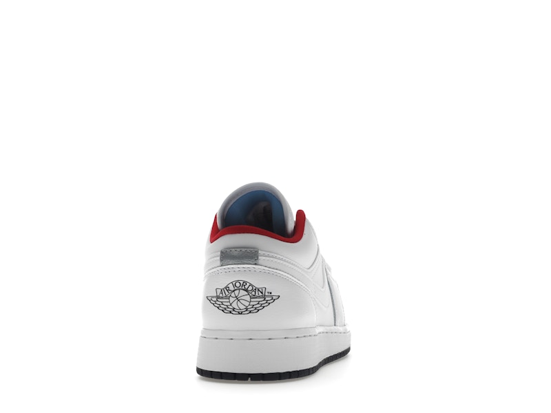 Jordan 1 Low White Gym Red Black (GS)