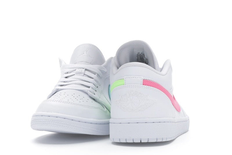 Jordan 1 Low White Multi-Color Swoosh