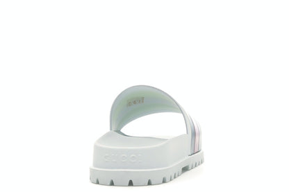 Gucci Web Slide Sandal White