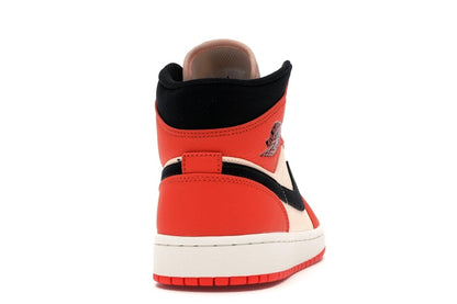 Jordan 1 Mid Team Orange Black