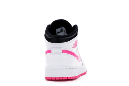 Jordan 1 Mid White Black Hyper Pink (GS)