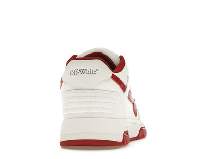 OFF-WHITE Out Of Office OOO Low Tops White Burgundy