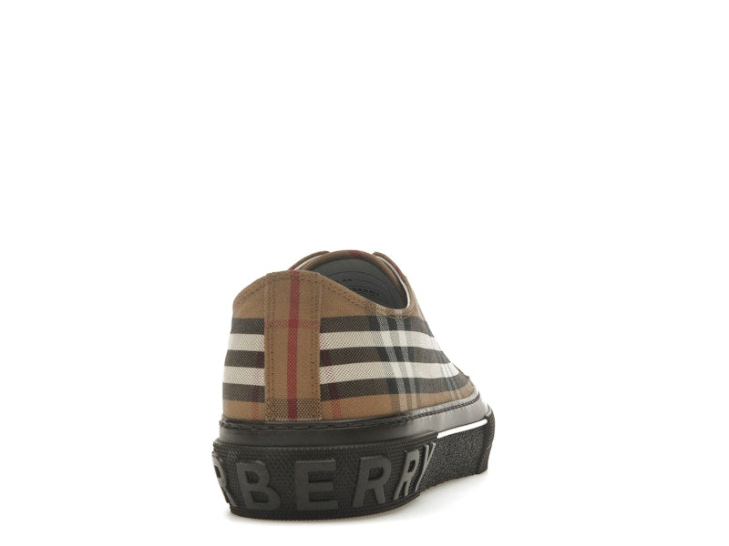 Burberry Vintage Check Lace-Up Sneaker Beige Brown