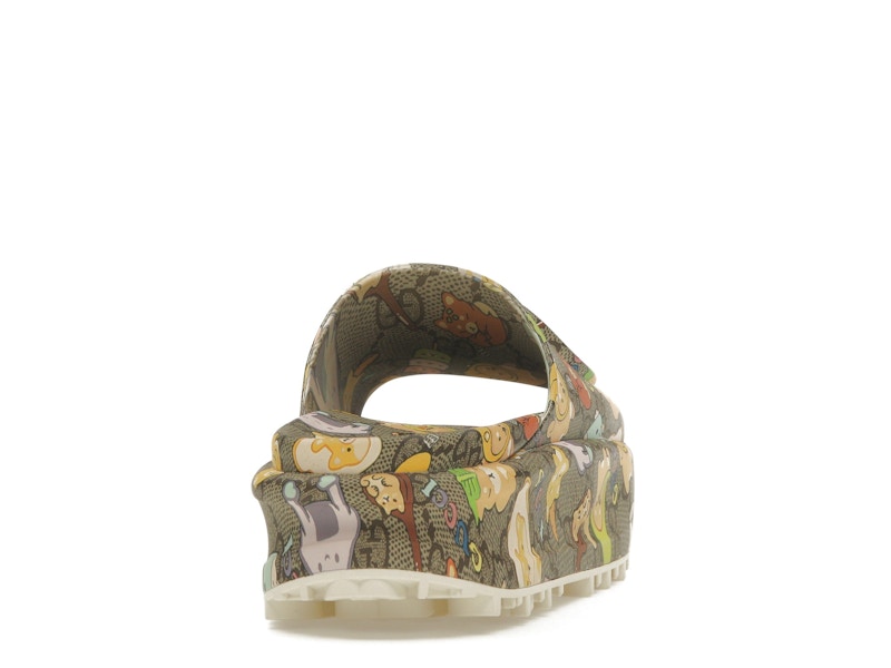 Gucci x Pikarar GG Animal Print Slide Beige Multi (Women's)